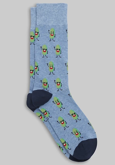 Men's Jos. A. Bank Big Dill Socks at Jos. A. Bank, Blue/Chambray Heather,