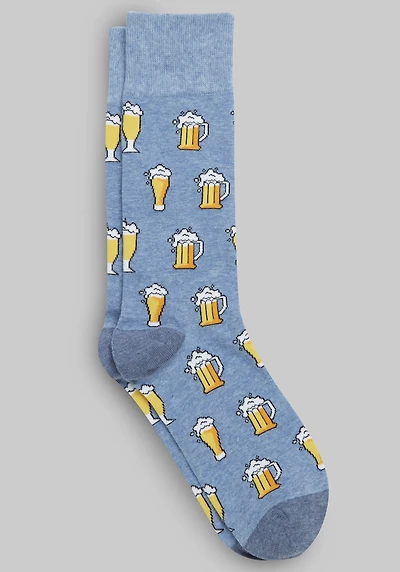 Men's Jos. A. Bank Beer Mug Socks at Jos. A. Bank, Blue/Chambray Heather,