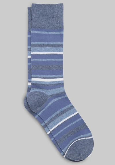 Men's Jos. A. Bank Multi-Stripe Socks at Jos. A. Bank, Blue/Denim Heather,