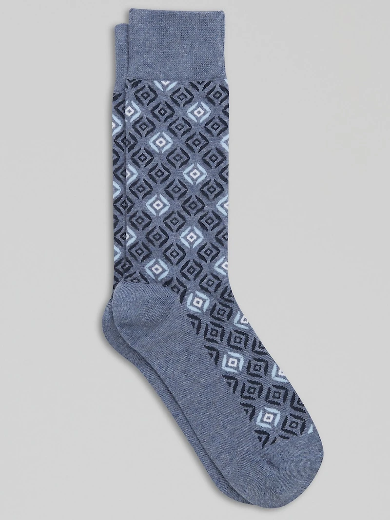 Men's Jos. A. Bank Ikat Socks at Jos. A. Bank, Blue/Denim Heather,