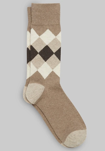 Men's Jos. A. Bank Argyle Socks at Jos. A. Bank, Tan Heather Tonal,