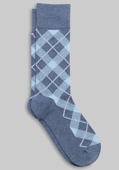 Men's Jos. A. Bank Argyle Socks at Jos. A. Bank, Blue/Denim Heather,