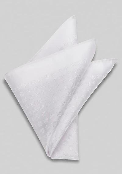 Men's Jos. A. Bank Solid Textured Flower Pocket Square at Jos. A. Bank, Cream/White,