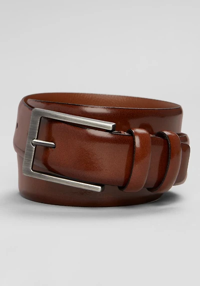 Men's Jos A. Bank Marbleized Leather Dress Belt at Jos. A. Bank, Cognac/Tan