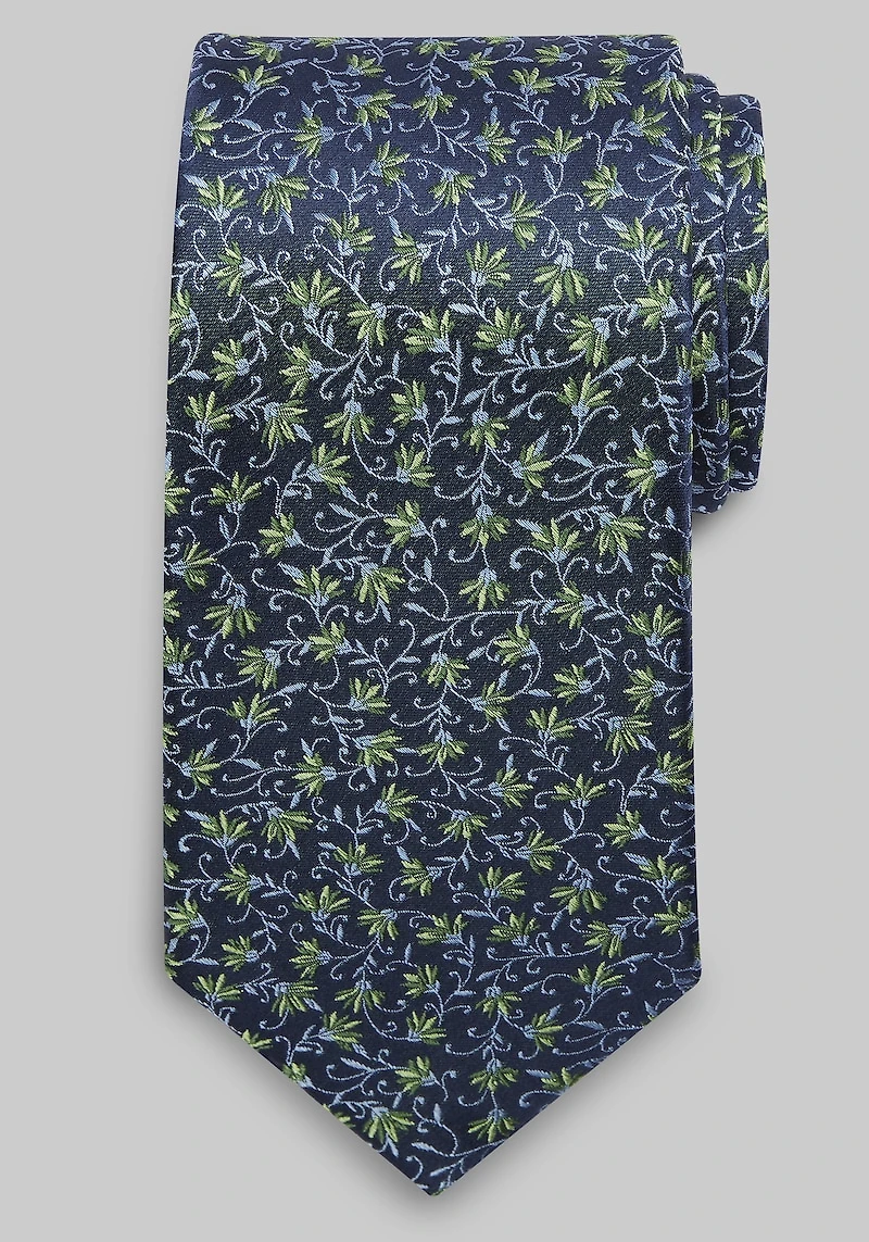 Men's Traveler Collection Floating Floral Tie at Jos. A. Bank, Green,