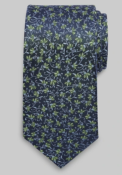 Men's Traveler Collection Floating Floral Tie at Jos. A. Bank, Green,