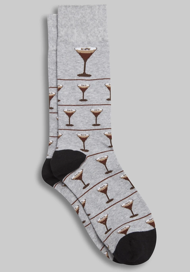 Men's Jos. A. Banks Espresso Martini Socks at Jos. A. Bank, Light Heather Grey,