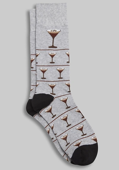 Men's Jos. A. Banks Espresso Martini Socks at Jos. A. Bank, Light Heather Grey,