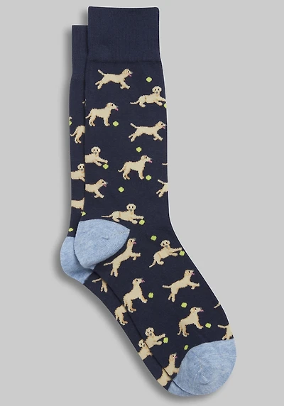 Men's Jos. A. Bank Golden Retriever Socks at Jos. A. Bank, Blue/Xavier Navy,