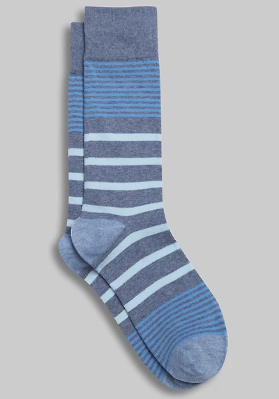 Men's Jos. A. Bank Variegated Stripe Socks at Jos. A. Bank, Blue/Denim Heather,