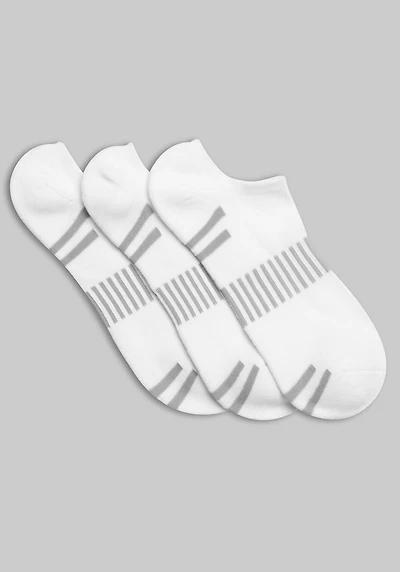 Men's Jos. A. Bank No Show Performance Socks, 3-Pack at Jos. A. Bank, Cream/White,