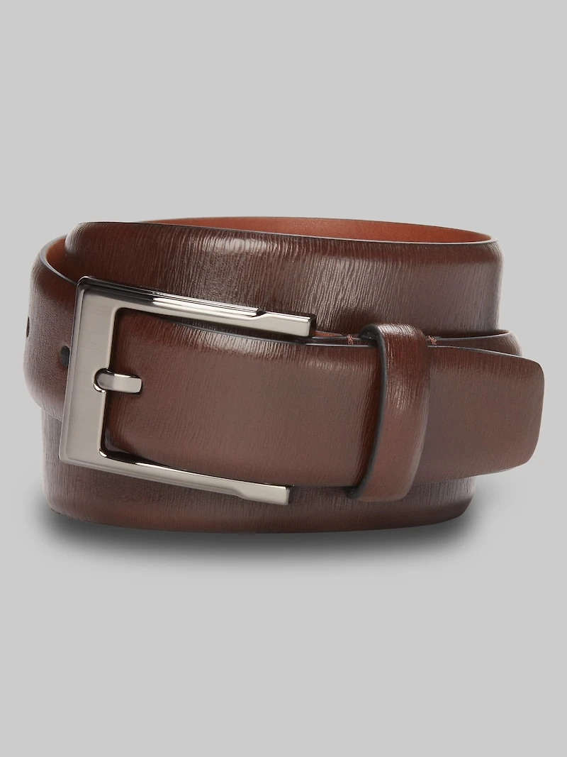 Men's Jos. A. Bank Burnished Edge Leather Belt at Jos. A. Bank, Brown