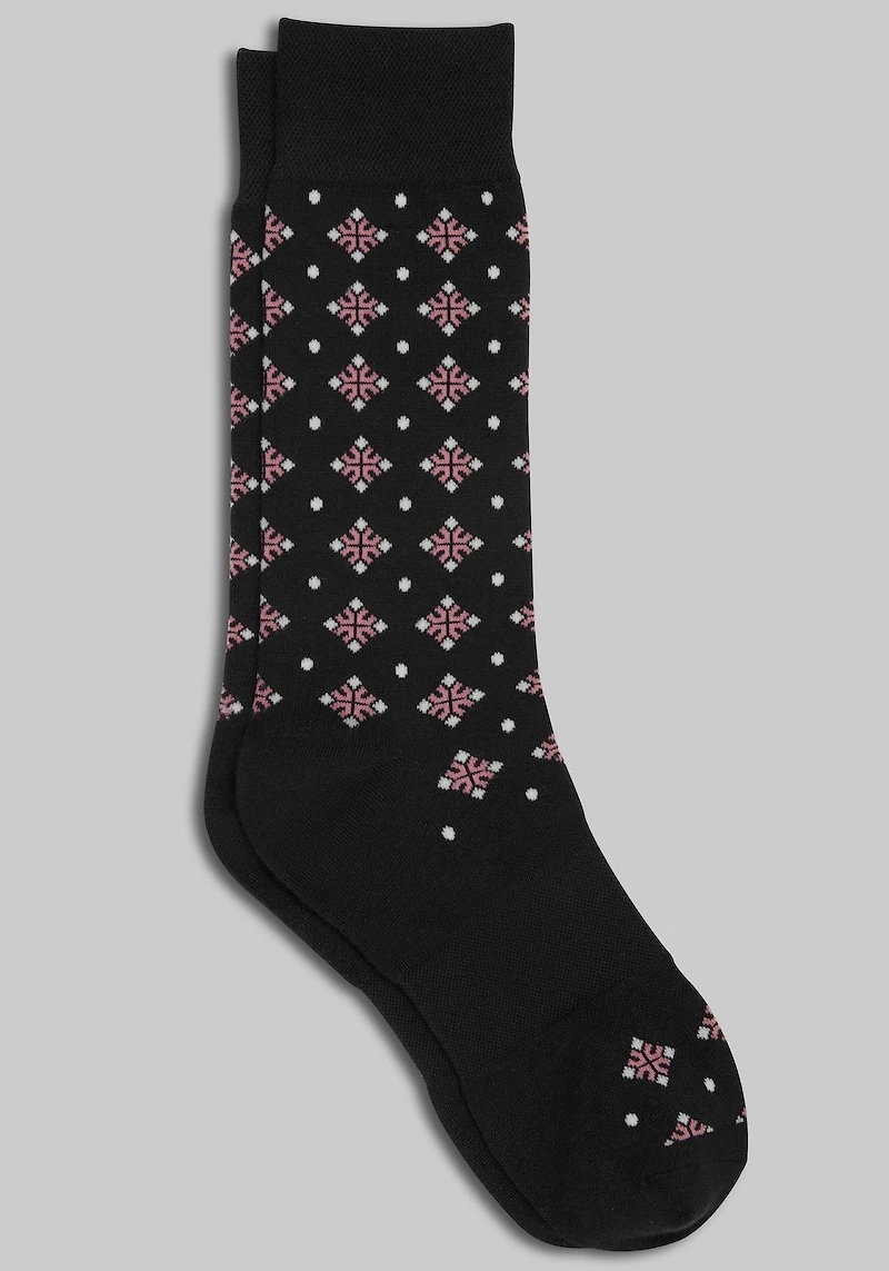 Men's Jos. A. Bank Geo Performance Socks at Jos. A. Bank, Black,