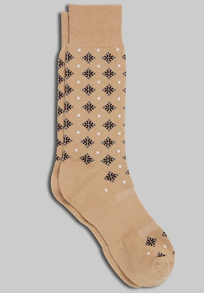 Men's Jos. A. Bank Geo Performance Socks at Jos. A. Bank, Tan,