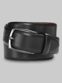 Men's Jos. A. Bank Feather Edge Textured Leather Belt at Jos. A. Bank, Black