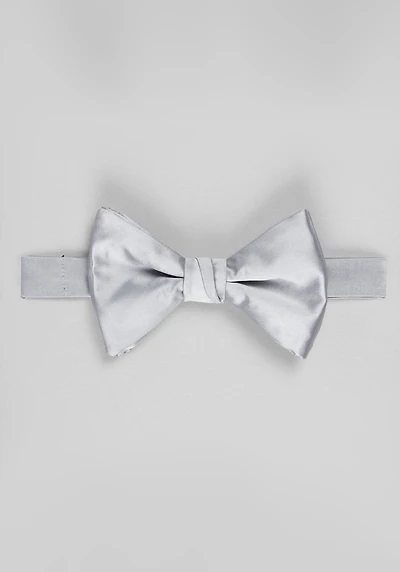 Men's Jos. A. Bank Solid Pre-Tied Bow Tie at Jos. A. Bank, Grey/Silver, 