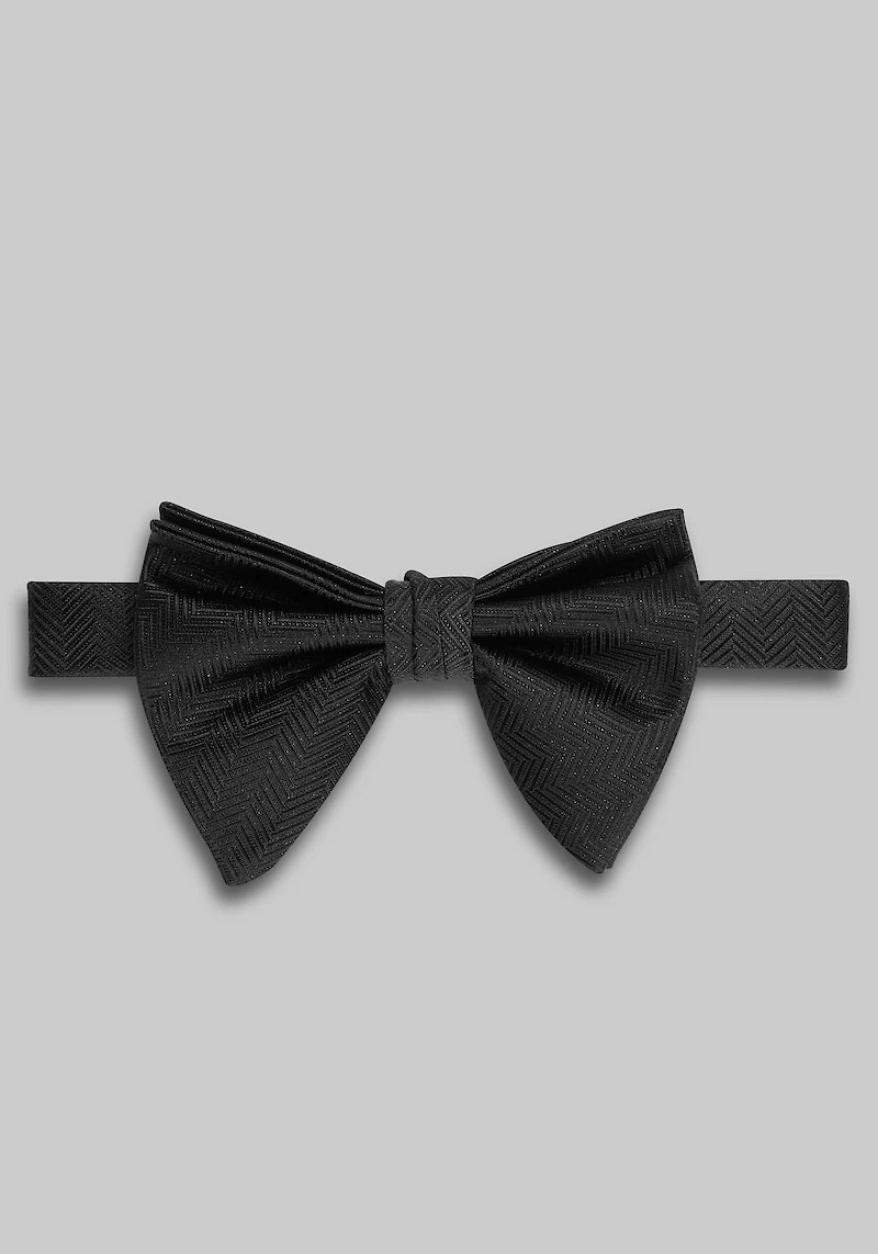 Men's Jos. A. Bank Herringbone Teardrop Pre-Tied Formal Bow Tie at Jos. A. Bank, Black,