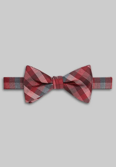 Men's Jos. A. Bank Plaid Pre-Tied Bow Tie at Jos. A. Bank, Burgundy/Red,