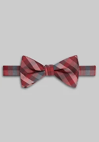 Men's Jos. A. Bank Plaid Pre-Tied Bow Tie at Jos. A. Bank, Burgundy/Red,