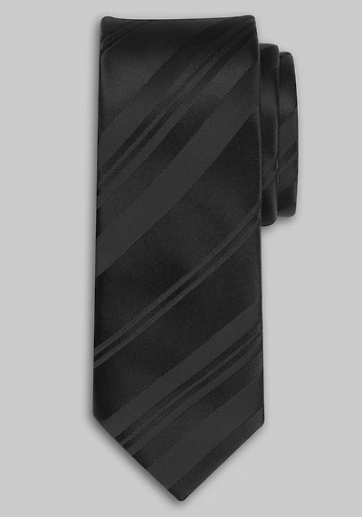Men's Jos. A. Bank Tonal Mixed Stripe Tie at Jos. A. Bank, Black,