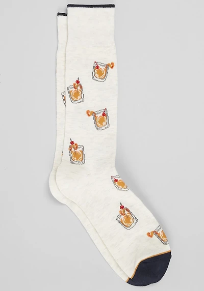 Men's Made to Matter Spirits Socks at Jos. A. Bank, Oatmeal Heather/Tan,