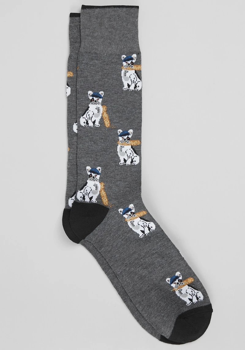 Men's Made to Matter French Baguette Socks at Jos. A. Bank, Dark Grey Heather,