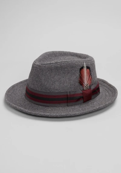 Men's Jos. A. Bank Wool-Blend Fedora at Jos. A. Bank, Grey, 