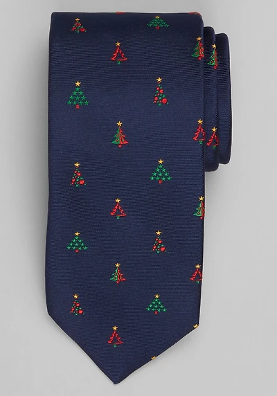 Men's Jos. A. Bank Multi Christmas Trees Tie at Jos. A. Bank, Blue/Navy Multi,