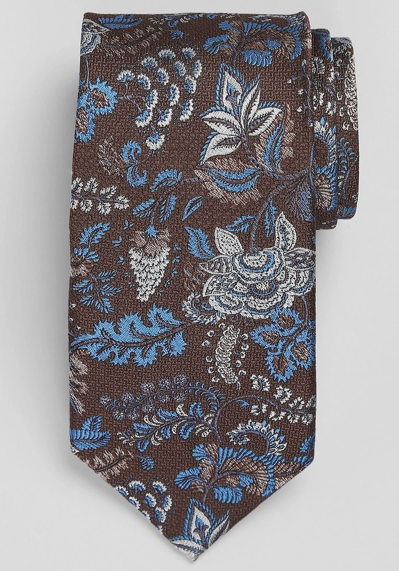 Men's Reserve Collection Tapestry Floral Tie at Jos. A. Bank, Brown/Blue,