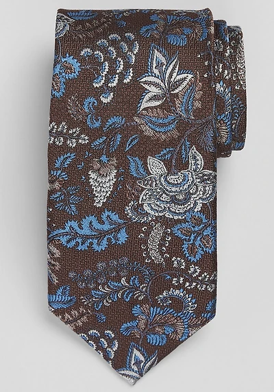 Men's Reserve Collection Tapestry Floral Tie at Jos. A. Bank, Brown/Blue,