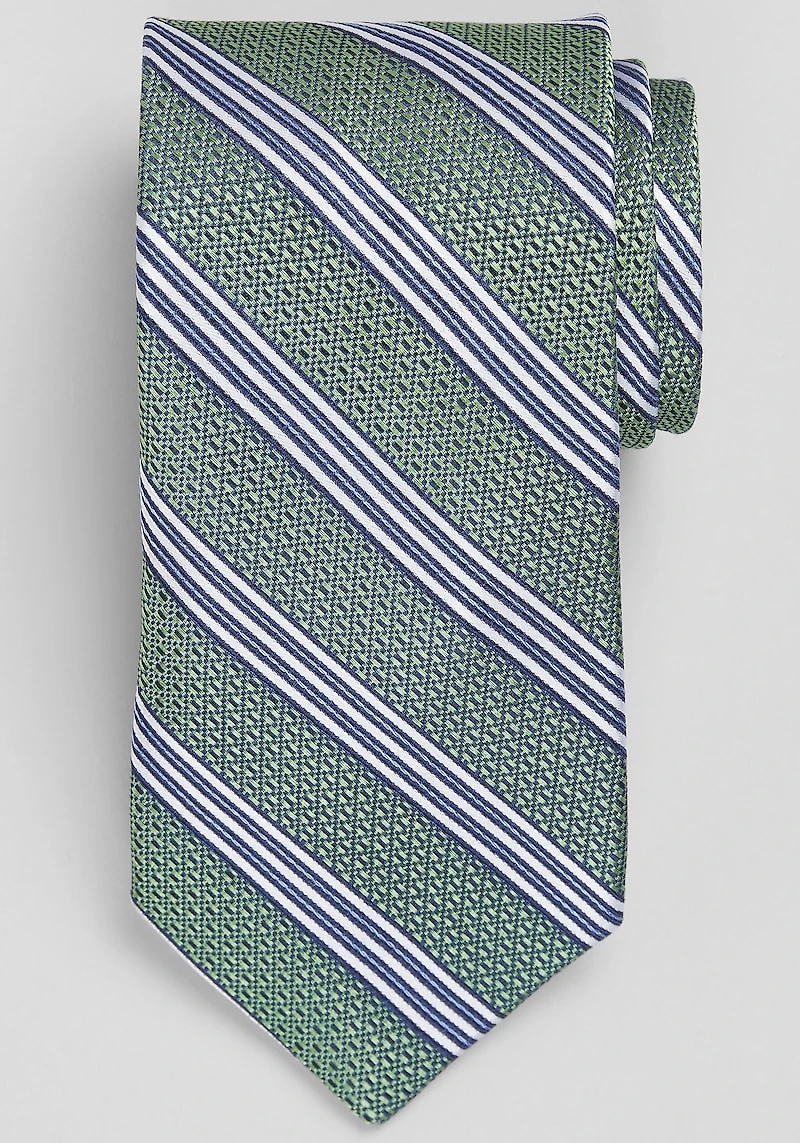 Men's Reserve Collection Textured Stripe Tie at Jos. A. Bank, Green,