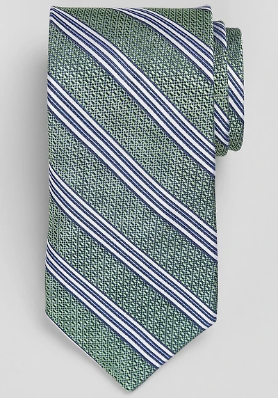 Men's Reserve Collection Textured Stripe Tie at Jos. A. Bank, Green,