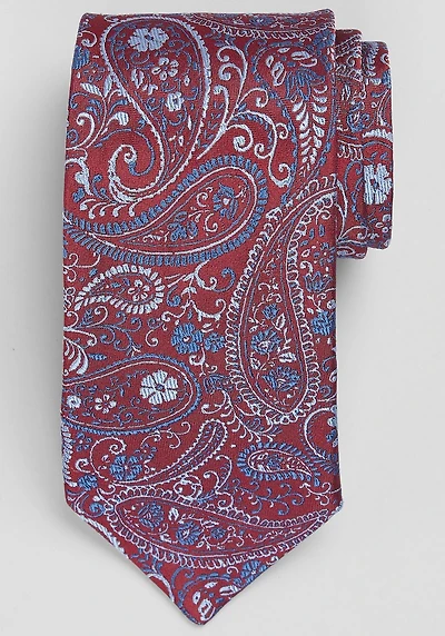 Men's Reserve Collection Botanical Paisley Tie at Jos. A. Bank, Red/Blue,