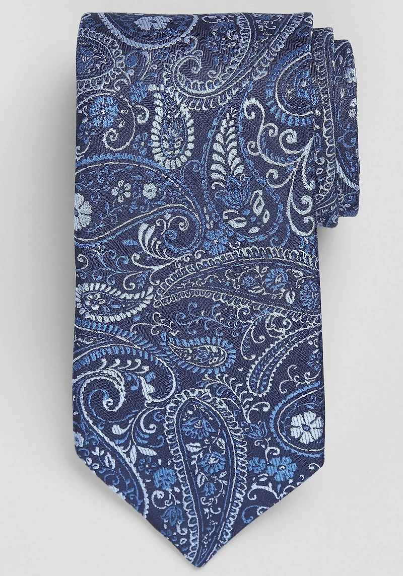 Men's Reserve Collection Botanical Paisley Tie at Jos. A. Bank, Navy/Blue,