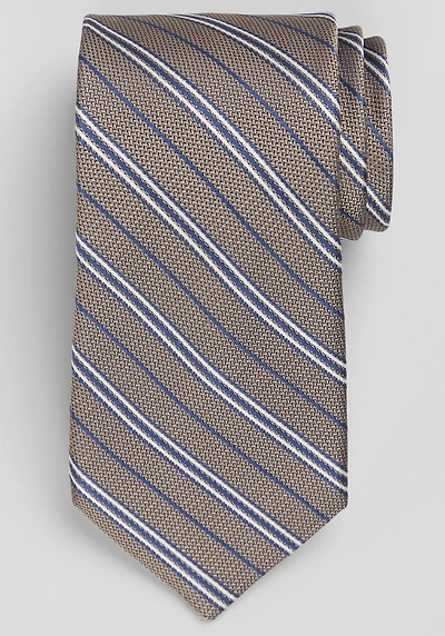 Men's Traveler® Collection Mini Textured Triple Stripe Tie at Jos. A. Bank, Brown/Black,