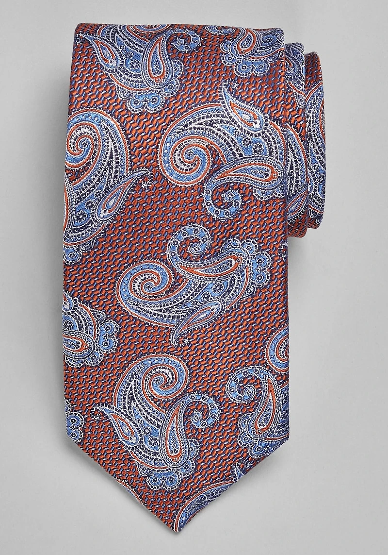 Men's Reserve Collection Paisley Tie at Jos. A. Bank, Orange/Rust, 