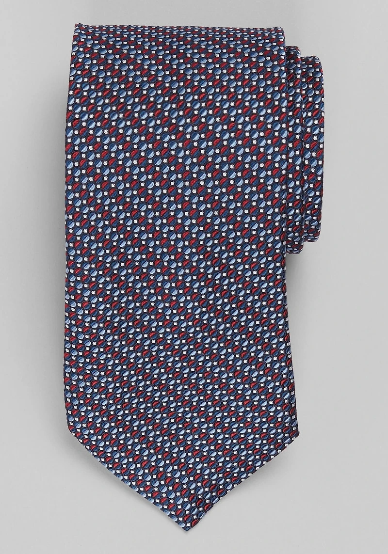 Men's Reserve Collection Coffee Bean Neat Tie at Jos. A. Bank, Burgundy/Blue, 