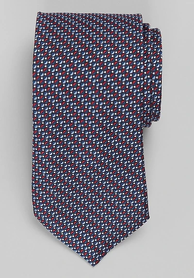 Men's Reserve Collection Coffee Bean Neat Tie at Jos. A. Bank, Burgundy/Blue, 