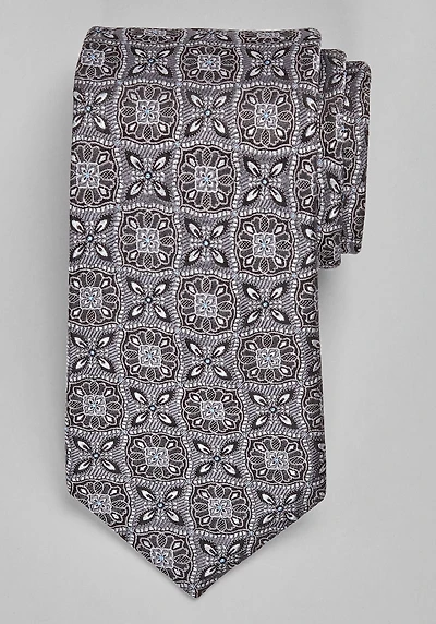 Men's Reserve Collection Medallion Tie - Long at Jos. A. Bank, Charcoal/Grey, 