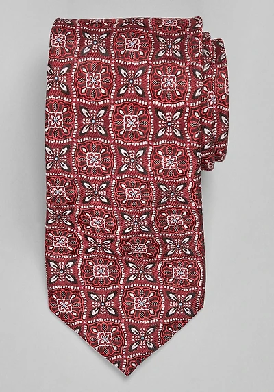 Men's Reserve Collection Medallion Tie at Jos. A. Bank, Burgundy,