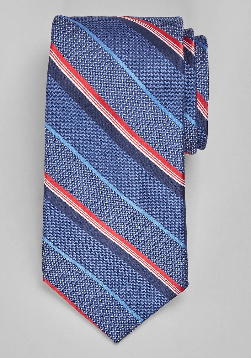 Men's Reserve Collection Stripe Tie at Jos. A. Bank, Blue/Navy/Red, 