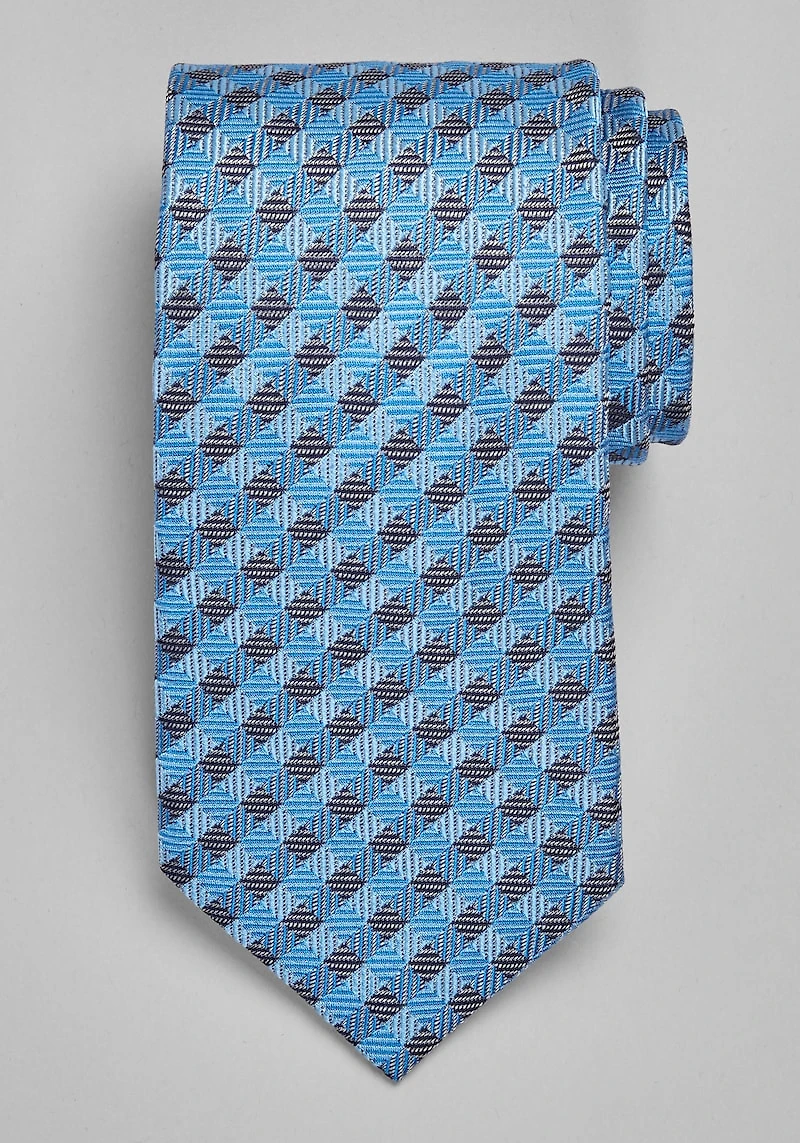 Men's Reserve Collection Twill Gingham Tie at Jos. A. Bank, Blue, 