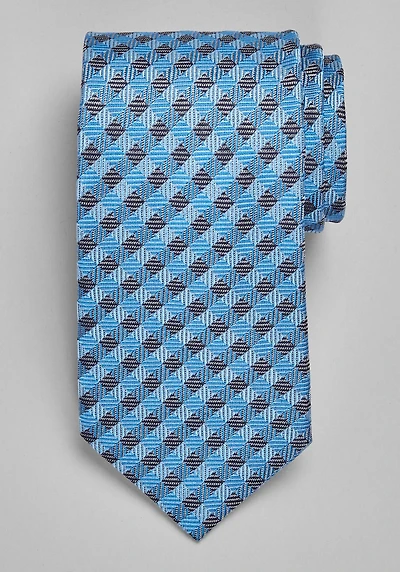 Men's Reserve Collection Twill Gingham Tie at Jos. A. Bank, Blue, 