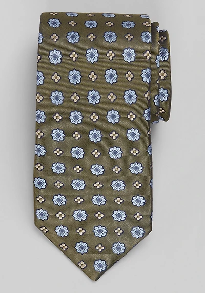 Men's TravelerÂ® Collection Vintage Neat Tie at Jos. A. Bank, Green/Olive, 