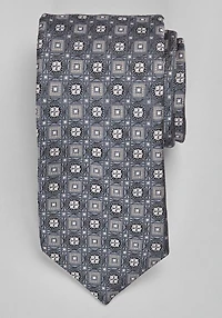 Men's TravelerÂ® Collection Medallion Tie at Jos. A. Bank, Black/Grey, 