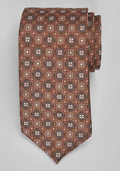 Men's TravelerÂ® Collection Medallion Tie at Jos. A. Bank, Brown, 