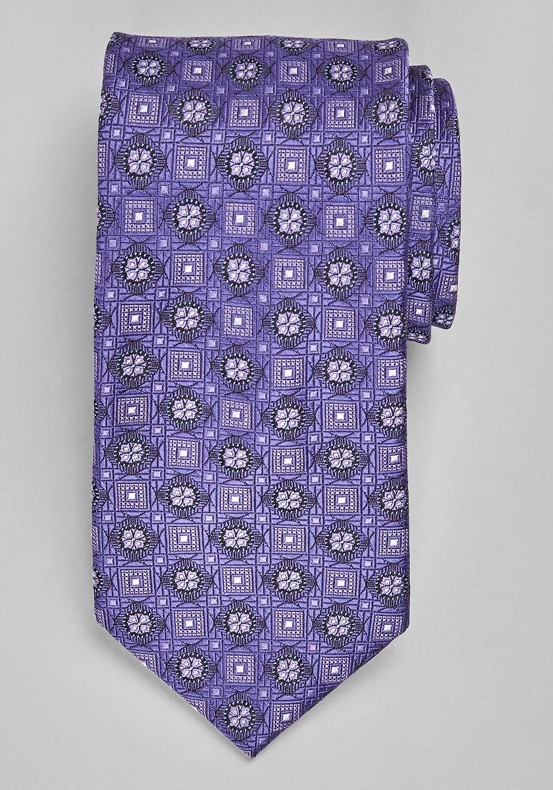Men's TravelerÂ® Collection Medallion Tie at Jos. A. Bank, Purple, 