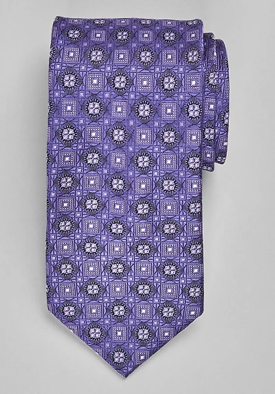 Men's TravelerÂ® Collection Medallion Tie at Jos. A. Bank, Purple, 