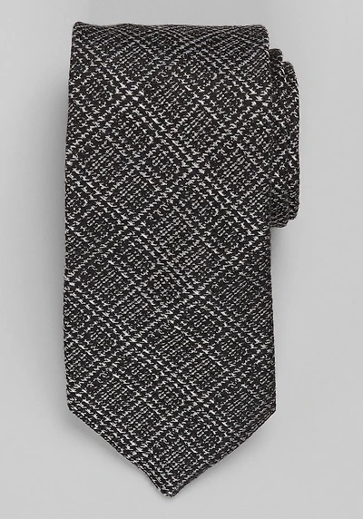 Men's TravelerÂ® Collection Houndstooth Plaid Tie at Jos. A. Bank, Black/Grey, 