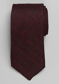 Men's TravelerÂ® Collection Houndstooth Plaid Tie at Jos. A. Bank, Burgundy, 